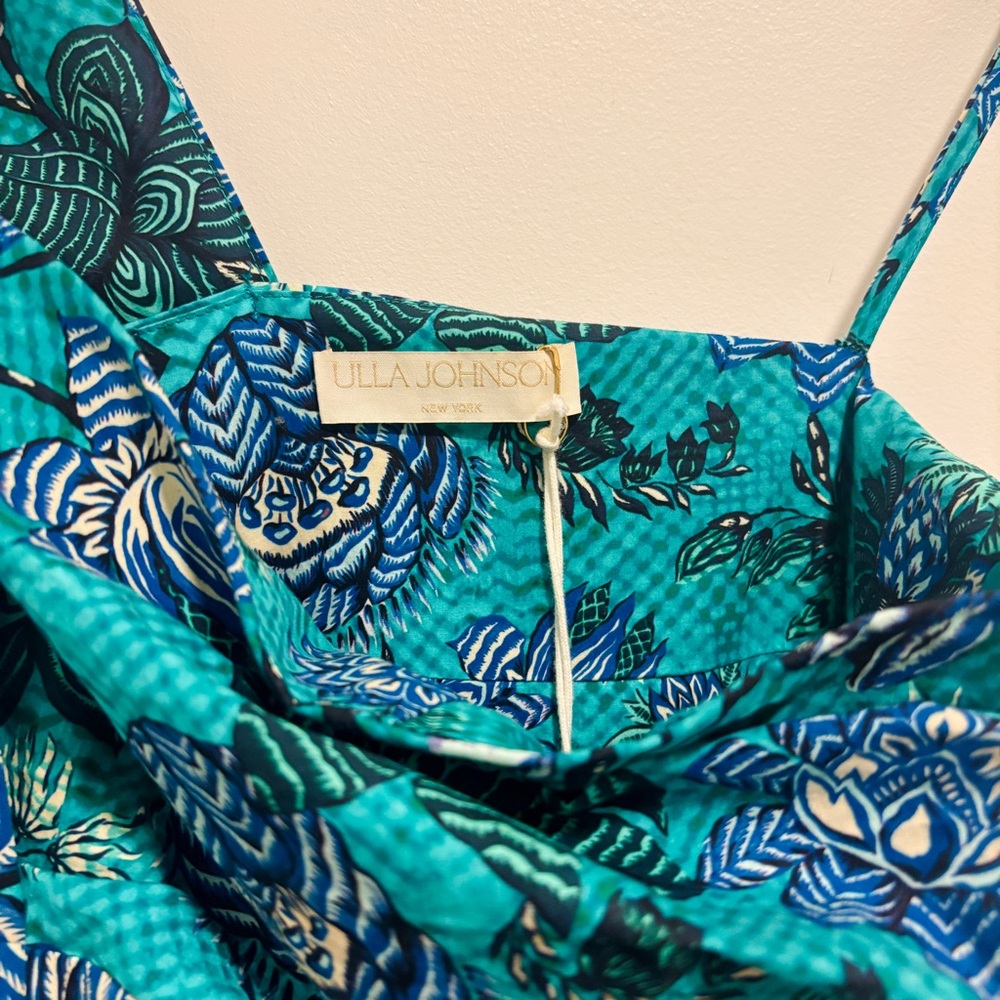 Ulla Johnson Ellie One‑Shoulder Midi Dress Jade - Picture 8 of 16